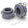TAISHER 2 conectores de tanque de mamparo de PVC negro de_1