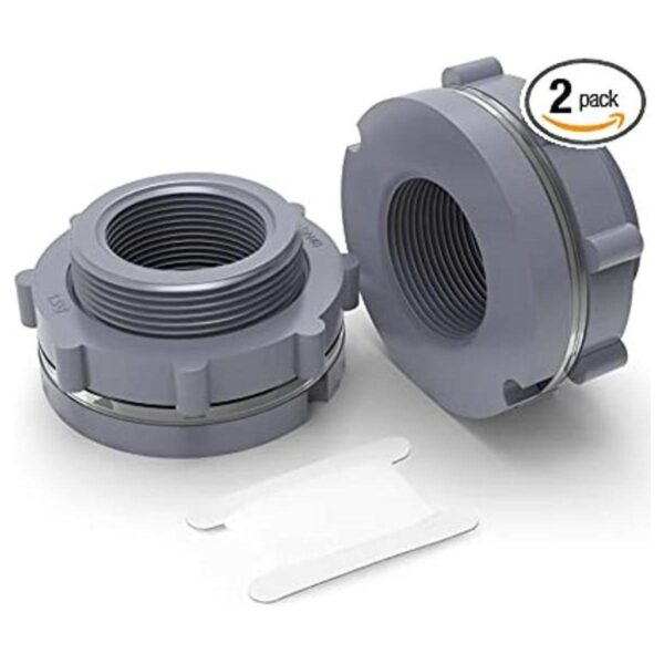 TAISHER 2 conectores de tanque de mamparo de PVC negro de_1