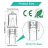 Bombillas halógenas G8 de 50 W regulables 120 V base_2
