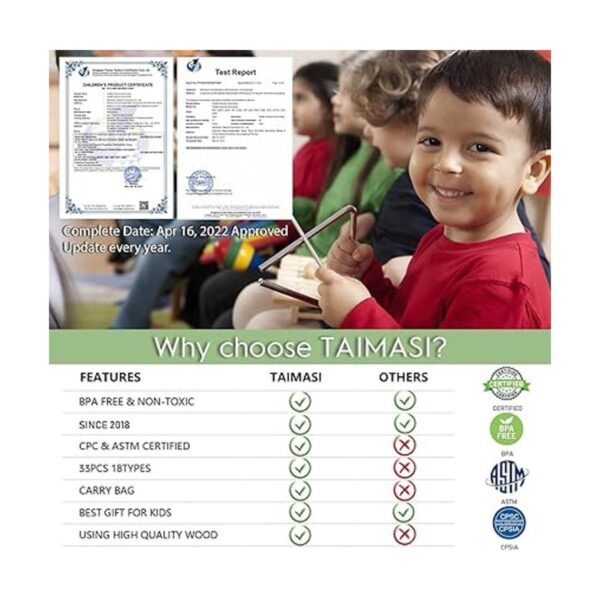 Instrumentos musicales para niños 33 piezas 18 tipos_2