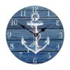 TAHEAT Reloj de pared con patrón de ancla blanco de 14_1
