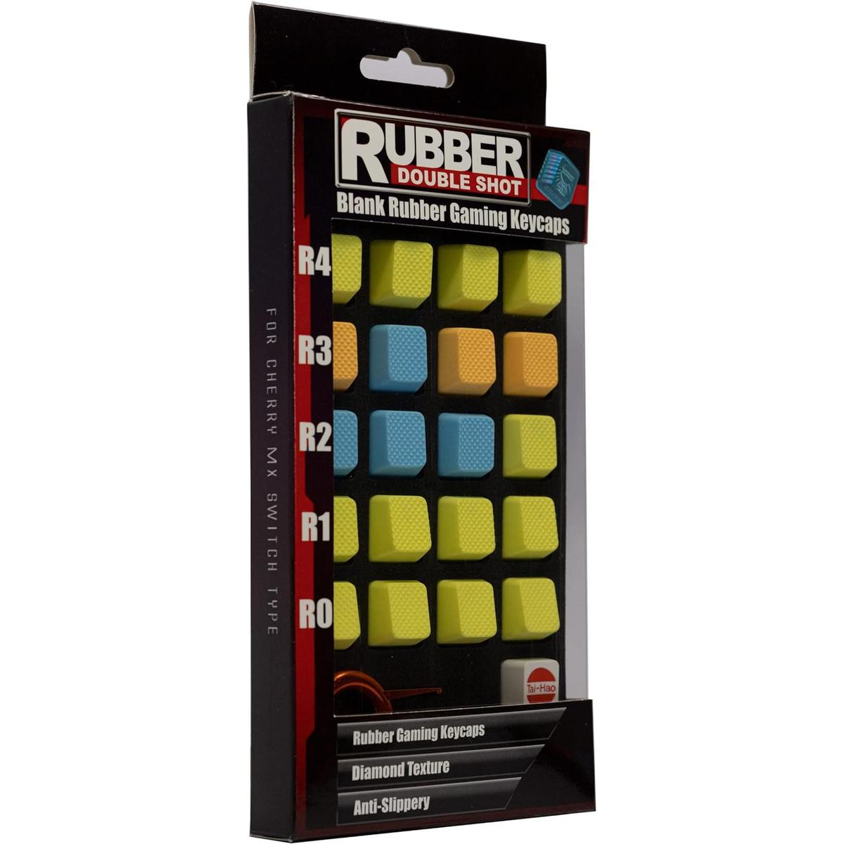 TaiHao Teclas de goma para juegos en blanco en blanco n.