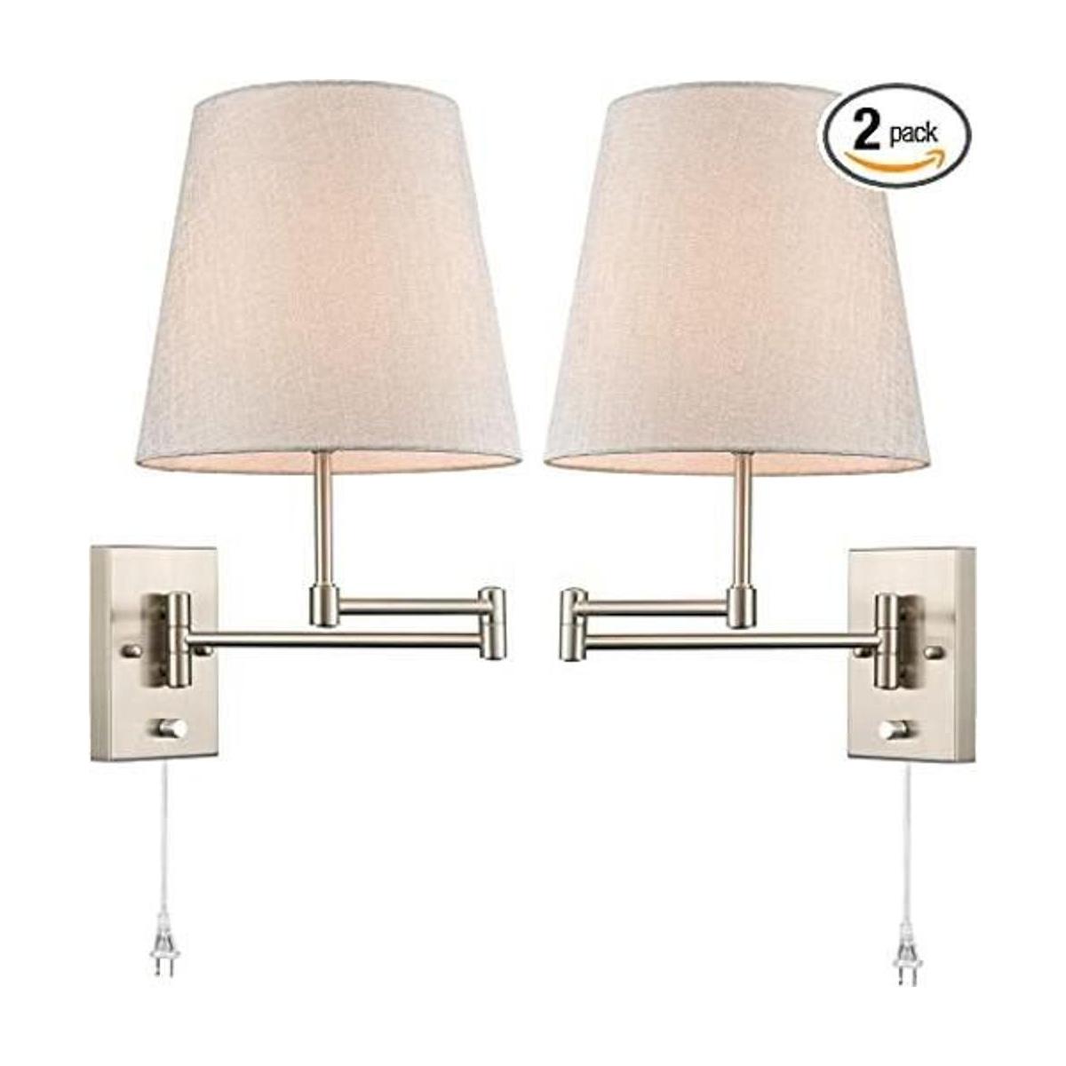 HYDELITE Moderno aplique de pared de tela de brazo
