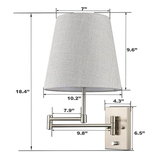 HYDELITE Moderno aplique de pared de tela de brazo_4