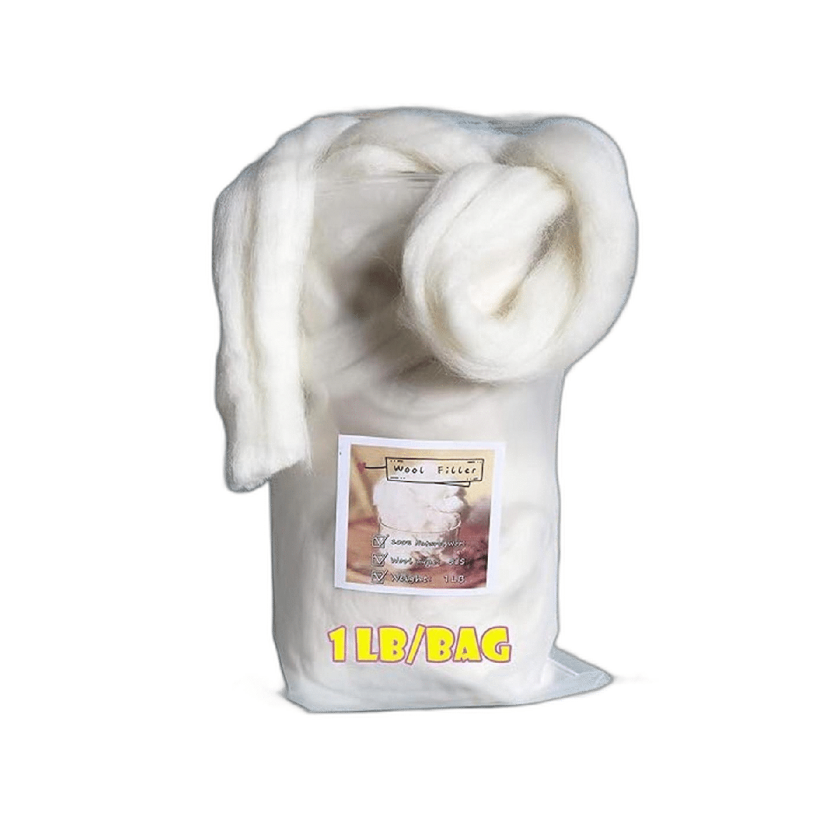 T.F GHG 1LB 100 lana natural relleno de lana súper