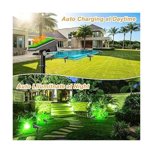 TSUNUS Luces solares verdes para exteriores 20 luces LED
