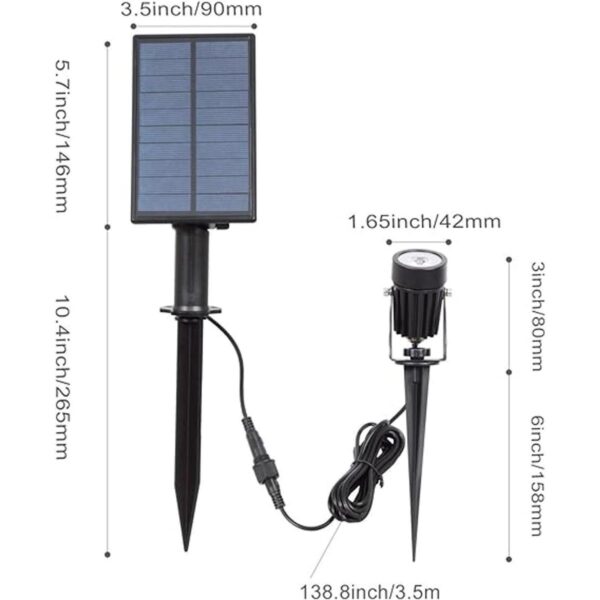 TSUN Focos solares de paisaje LED impermeables para_2