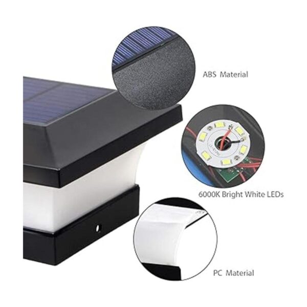 TSUN Luces solares luces solares impermeables para postes_6