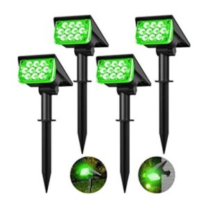 TSUNUS Luces solares verdes para exteriores 20 luces LED