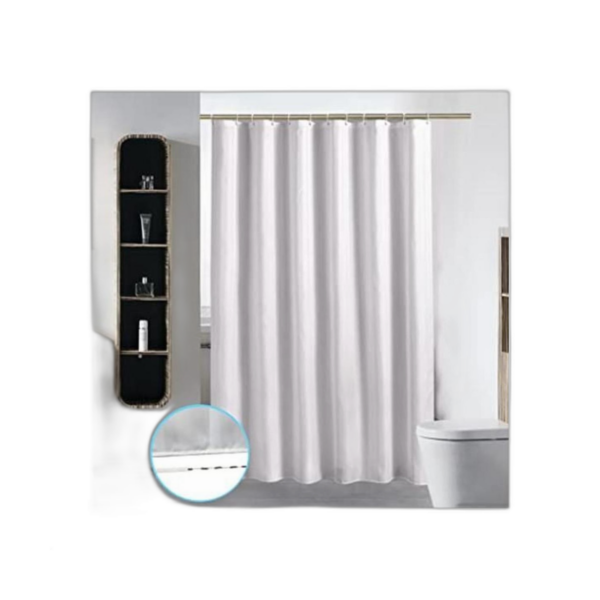Cortina de regadera tela impermeable forrada con