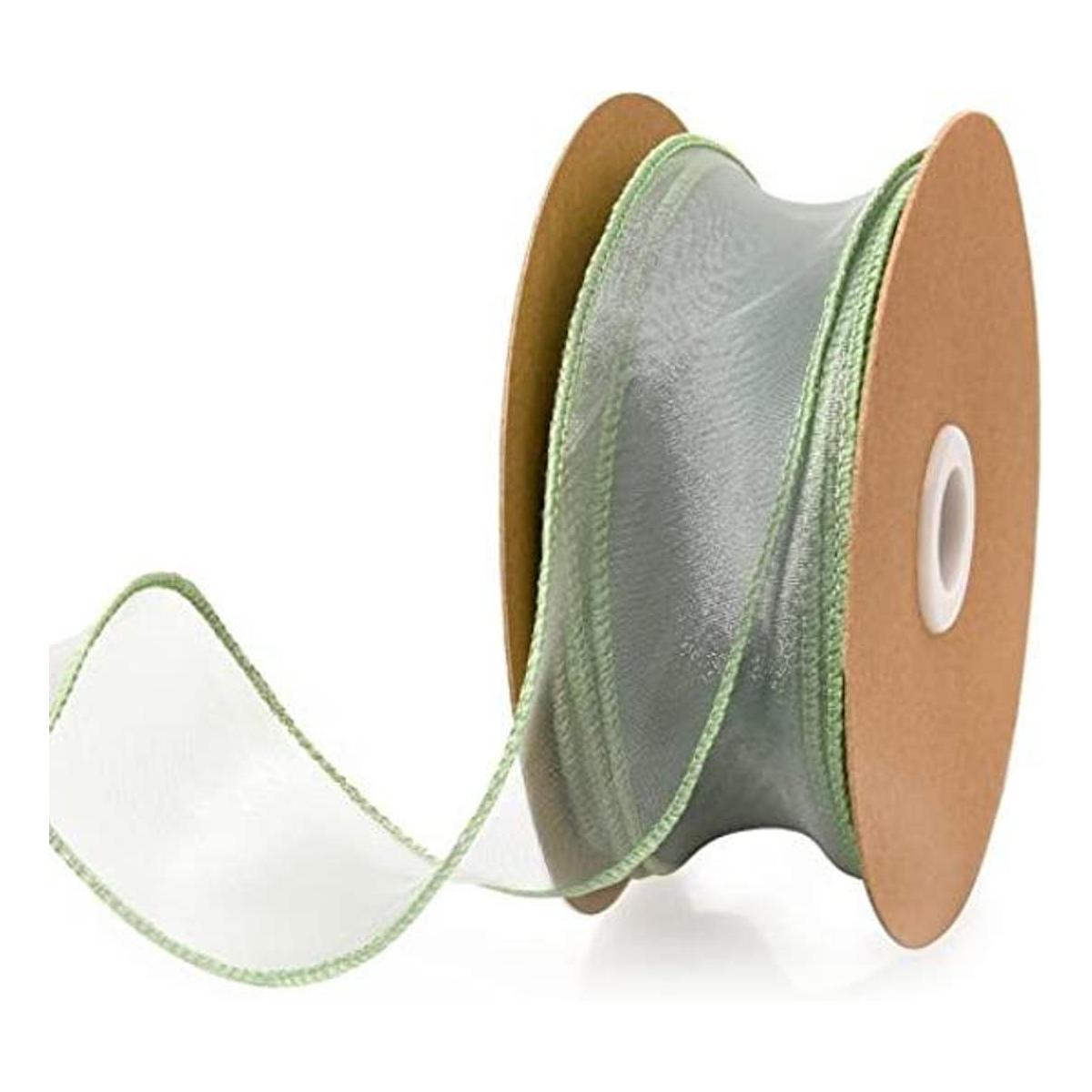 Cinta de organza transparente de 1.5 pulgadas de pasto