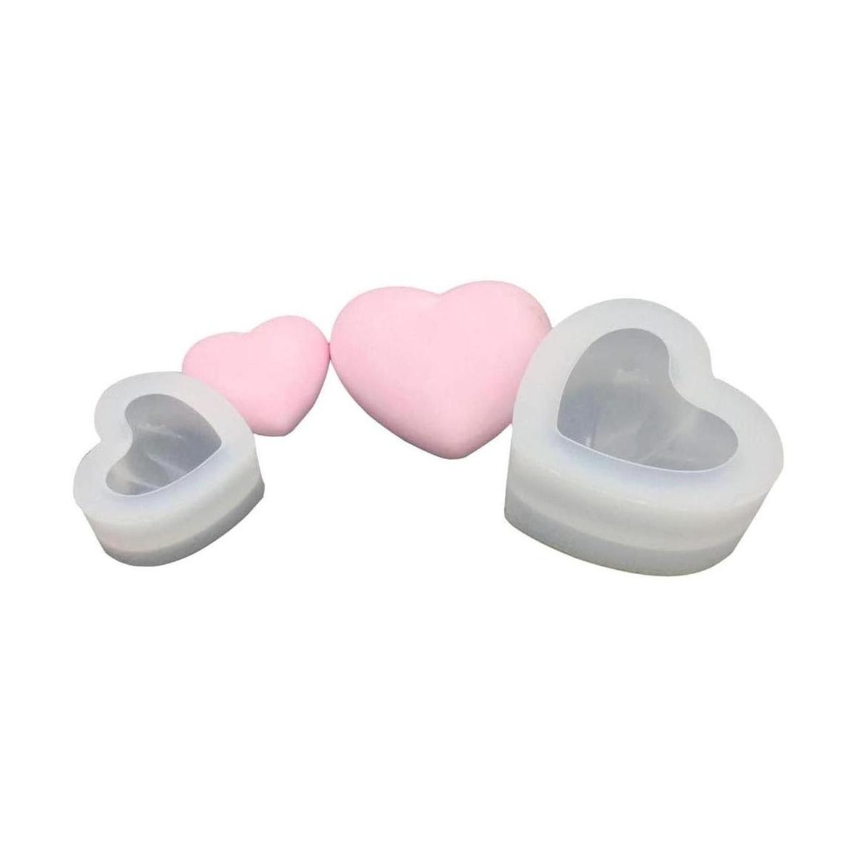 Szecl 2Ps 3D moldes de silicona de corazón para resina