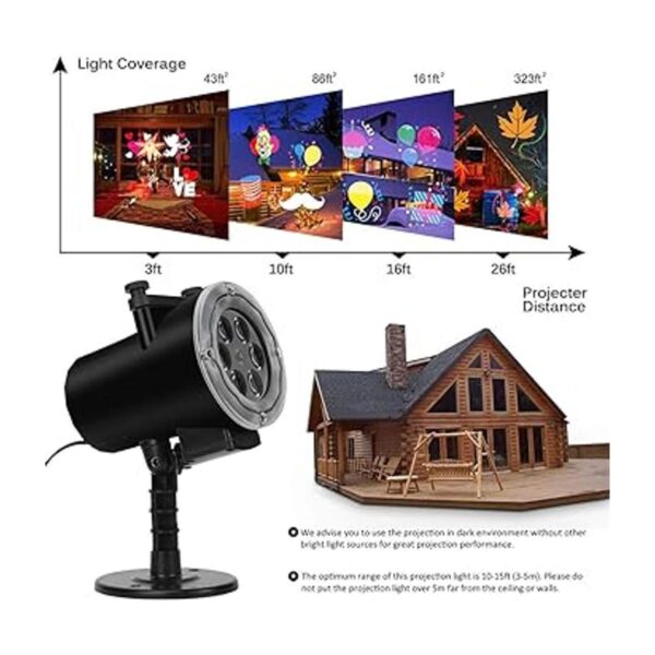 Syslux Luz de proyector de Navidad 16 luces LED de alta_5