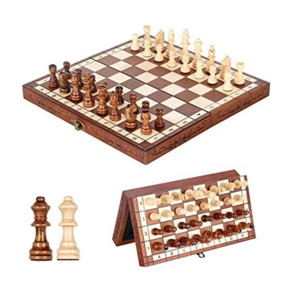Syrace Juego de mesa de ajedrez magnético plegable de_1