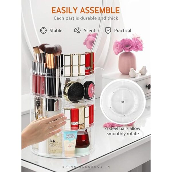 Syntus Organizador de maquillaje giratorio de 360