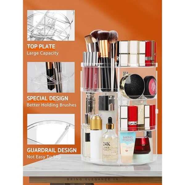 Syntus Organizador de maquillaje giratorio de 360