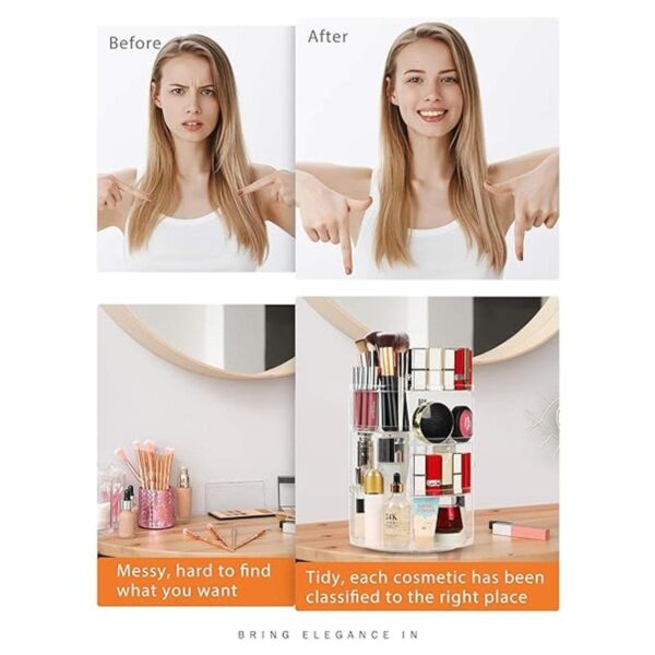 Syntus Organizador de maquillaje giratorio de 360