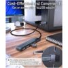 Hub USB C a USB 4 puertos con cable extendido de 2 pies_3