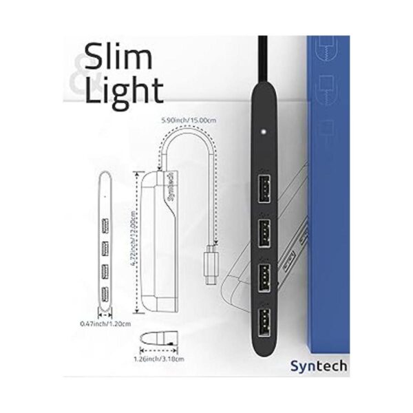 Hub USB C a USB 4 puertos Syntech tipo C a USB 3.0 Hub_5