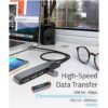 Hub USB C a USB 4 puertos con cable extendido de 2 pies_5