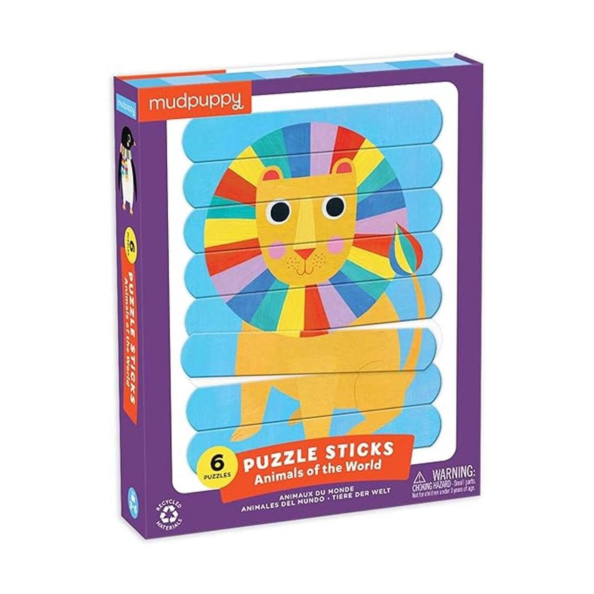 Mudpuppy Animals of The World Juego de 24 varillas de