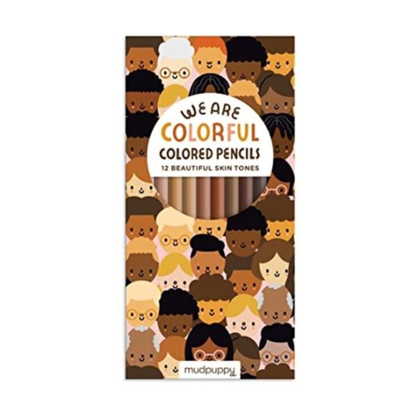 Somos lápices coloridos de colores de tono de piel de_1