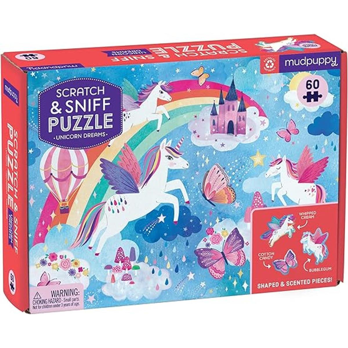 Mudpuppy Unicorn Dreams Rompecabezas para raspar y