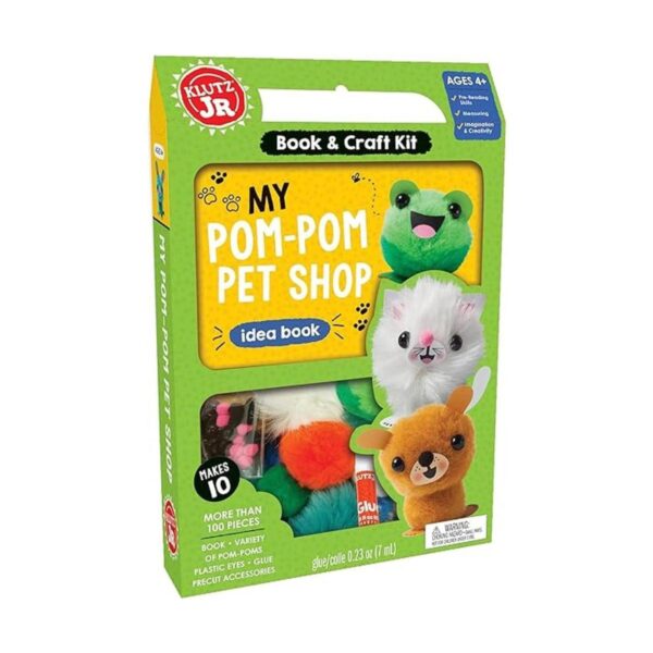 KLUTZ My PomPom Pet Shop Kit de manualidades color verde_1