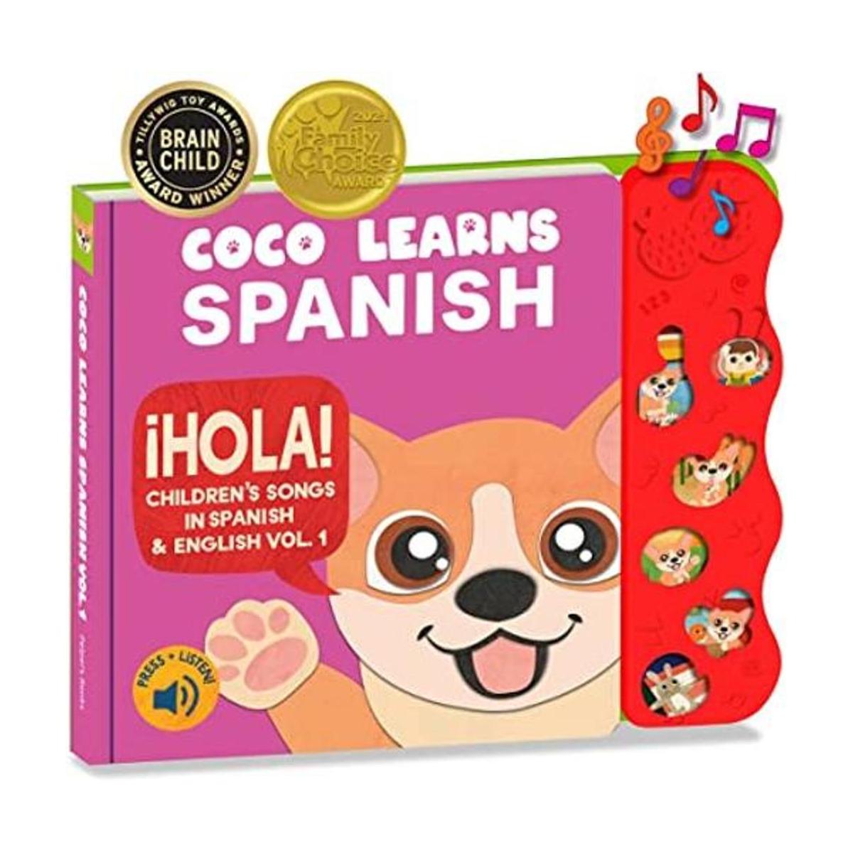 Coco Learns Spanish Vol. 1 Libro musical español y