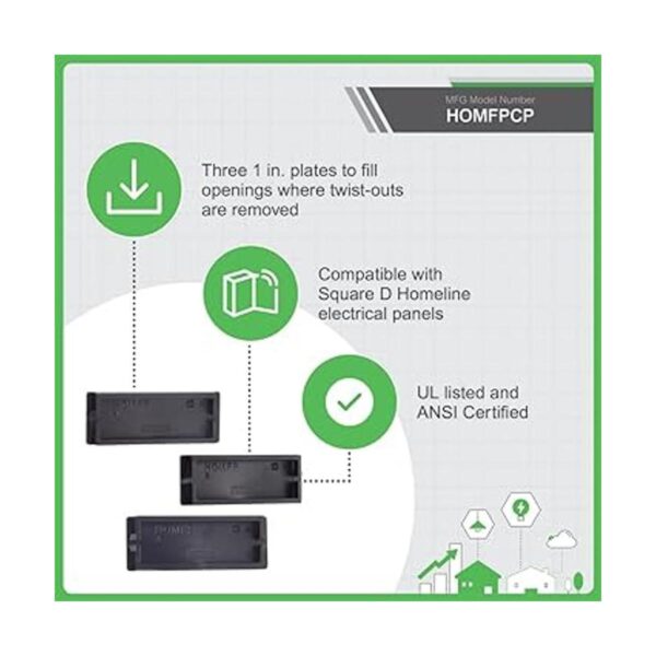 Platos de relleno HOMFPCP Homeline Square D paquete de 3_4