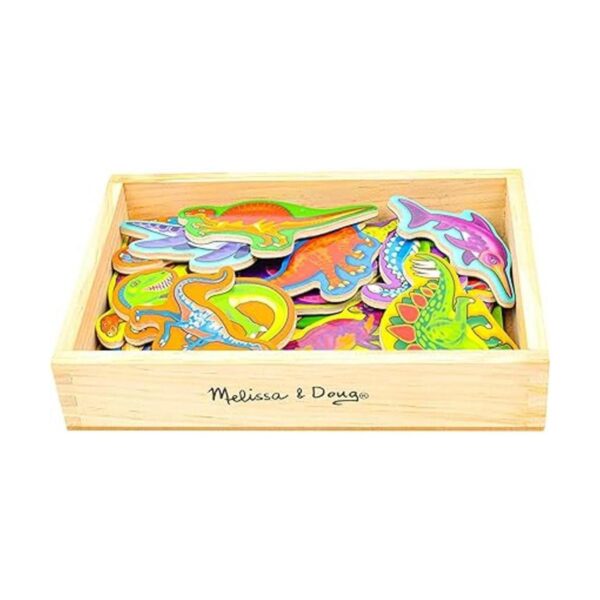 Melissa Doug Dinosaurios magnéticos de madera en una_3