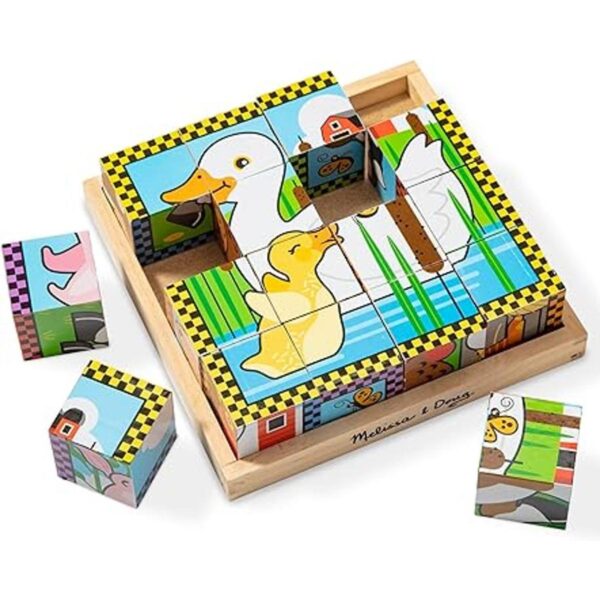 Rompecabezas en cubo de granja de Melissa Doug Multicolor_5