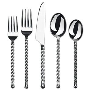 Gourmet Settings Silver Tear 20 piezas set de cubertería
