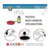 PUSTEFIX Anillo de muchas burbujas gigantes y set de_5