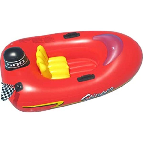 Lancha inflable para niños para montar 1 de color rojo._1