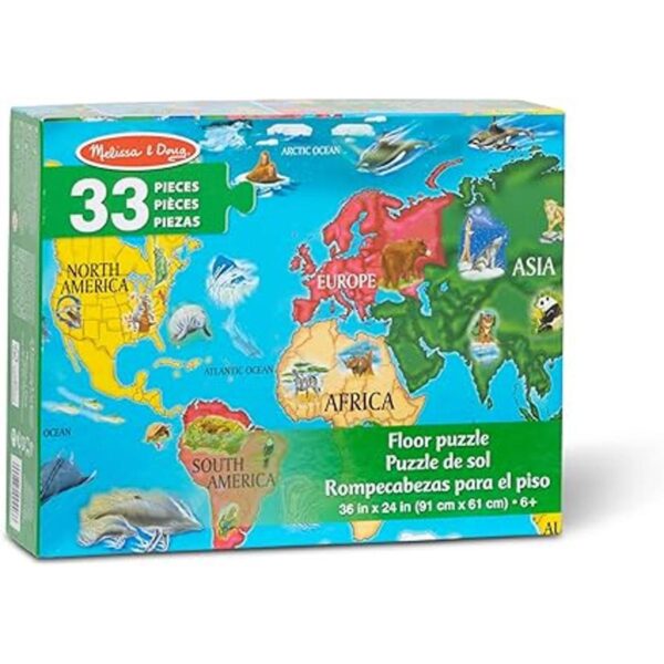 Rompecabezas de mapa del mundo 33 piezas 2 X 3 pies de_6