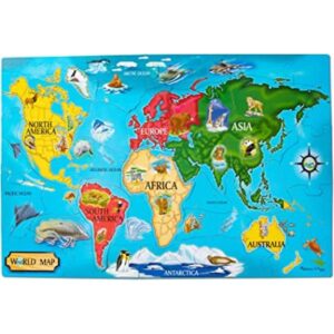 Rompecabezas de mapa del mundo 33 piezas 2 X 3 pies de_1