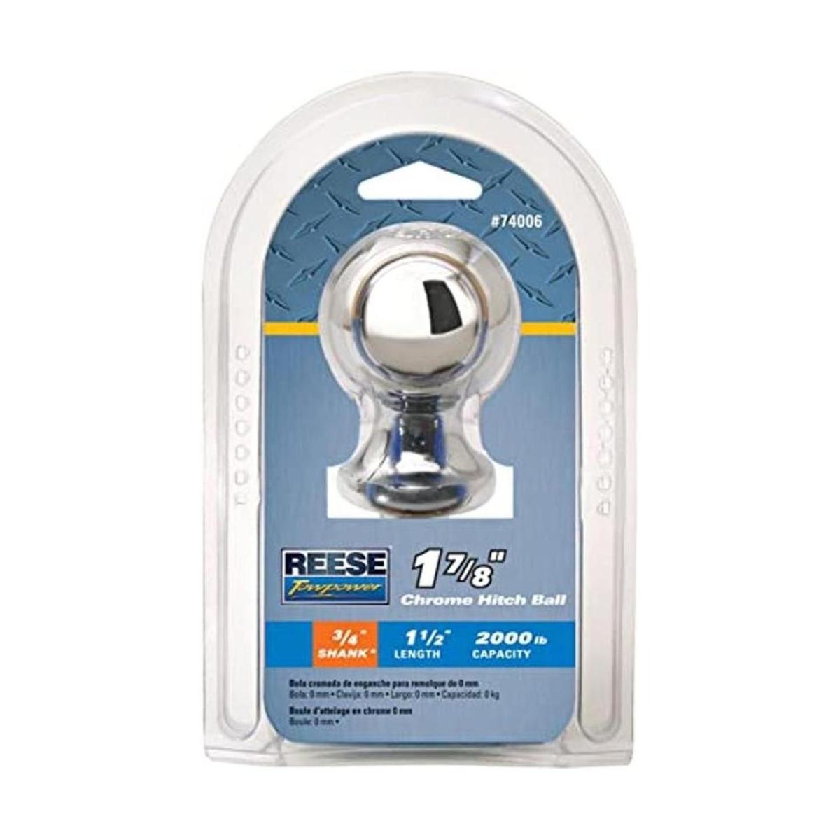 Reese towpower 74006 Chrome 1 78 Hitch Ball