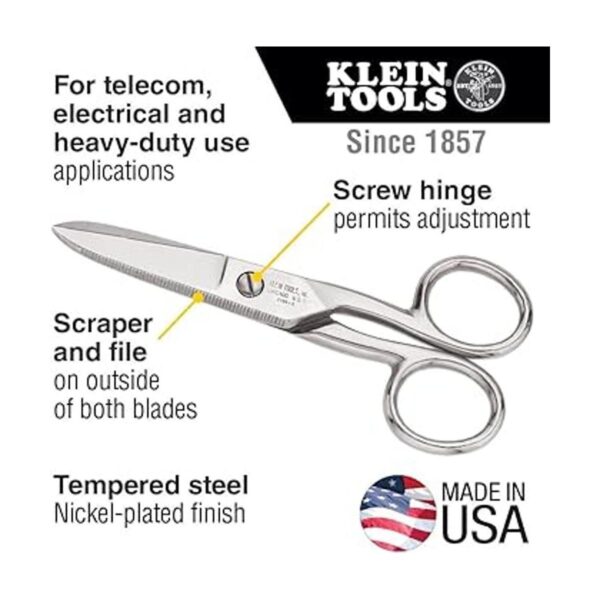Klein Tools 21005 Tijeras para electricista para cortes_2