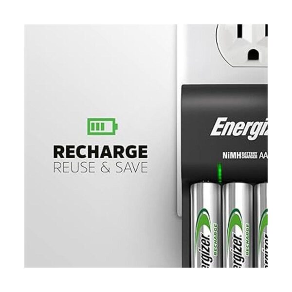 Energizer Cargador básico de recarga con 2 baterías_5