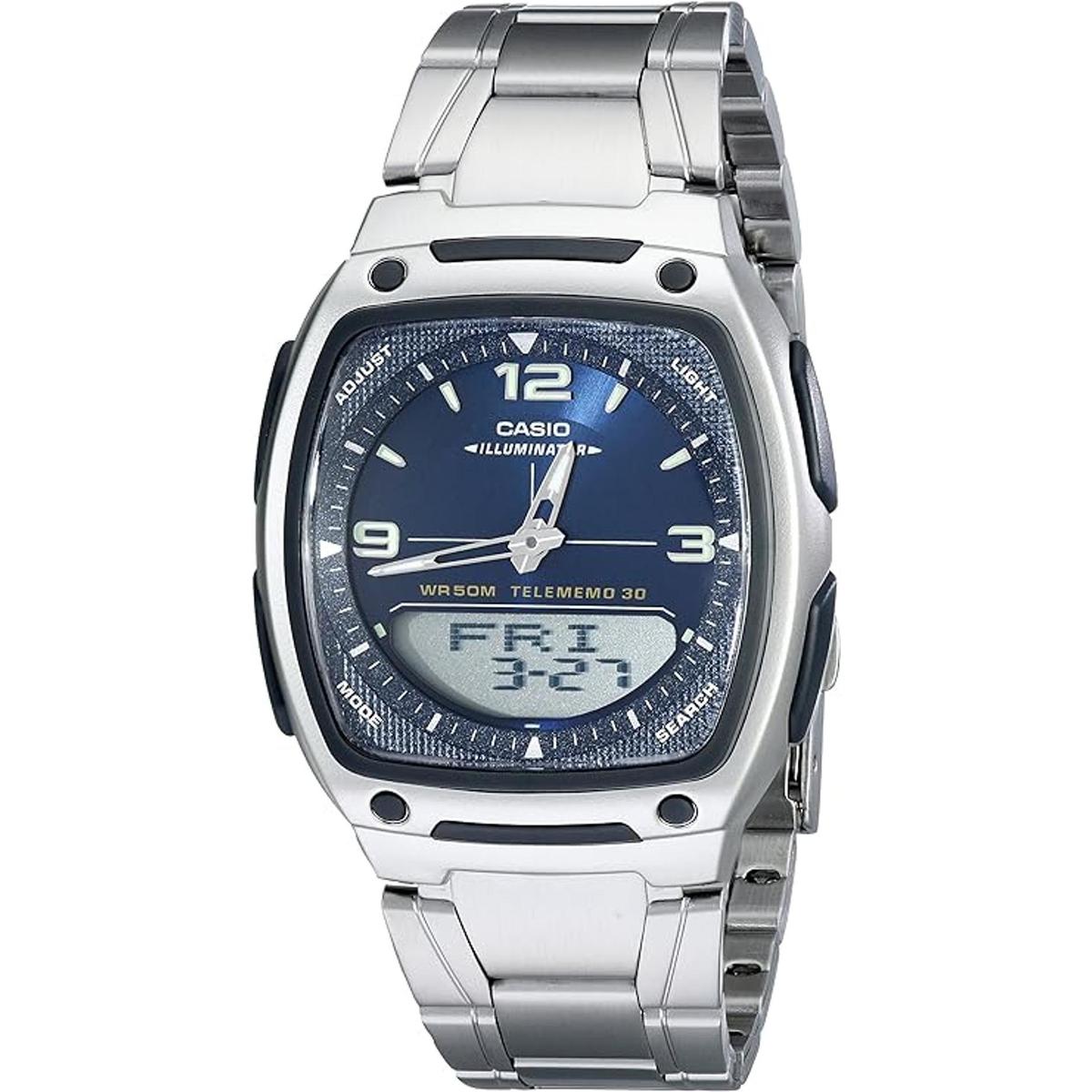 AW81D2AV reloj analógicodigital de acero inoxidable