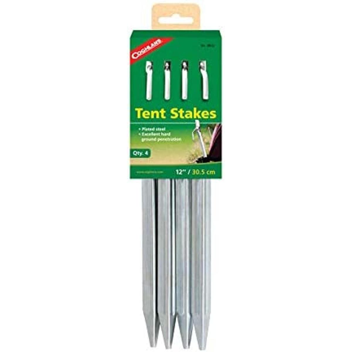 Coghlans 12 en. Tent Stakes 12 pulgadas Gris