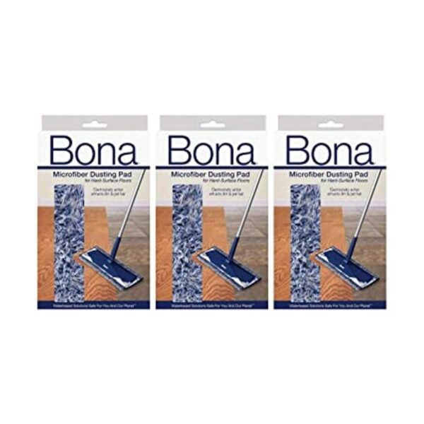 Bona Microfiber Dusting Pads 3 Pack 3 Fits 4x15 BonaMop_1