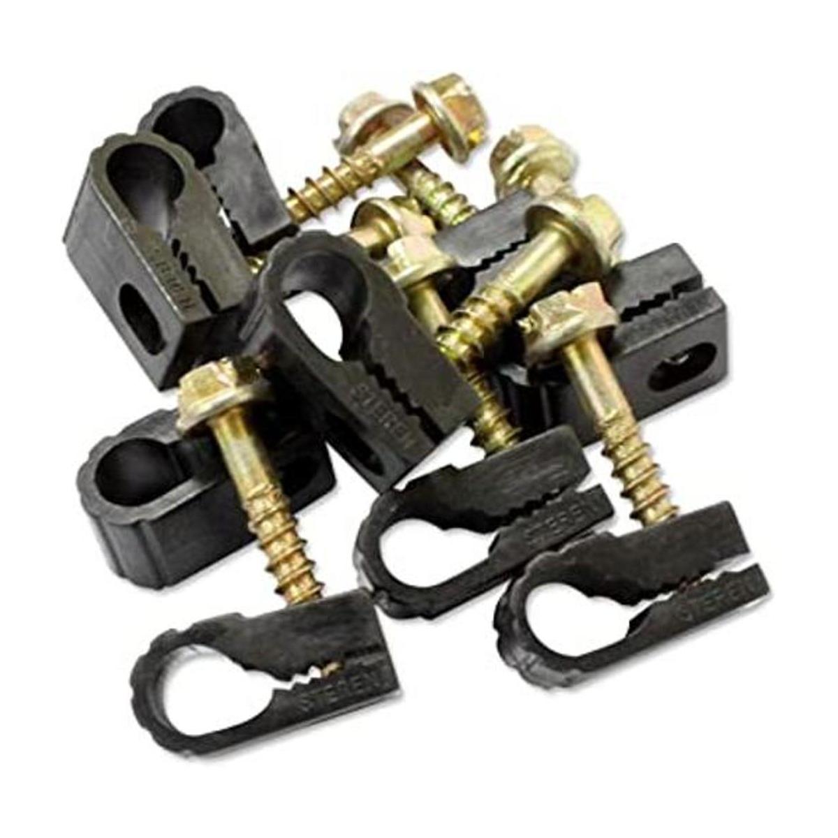 Grapa sujetadora para cables Steren color negro 100