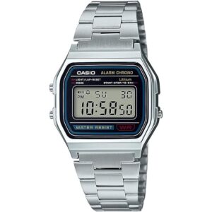 A158WA1DF Reloj digital de acero inoxidable para_1