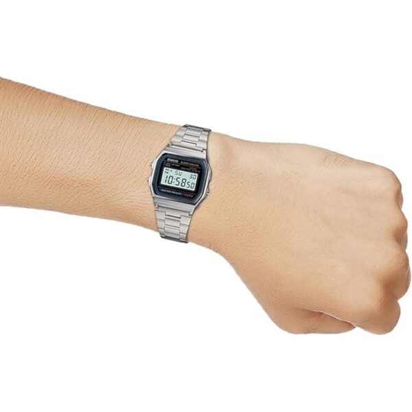 A158WA1DF Reloj digital de acero inoxidable para_6