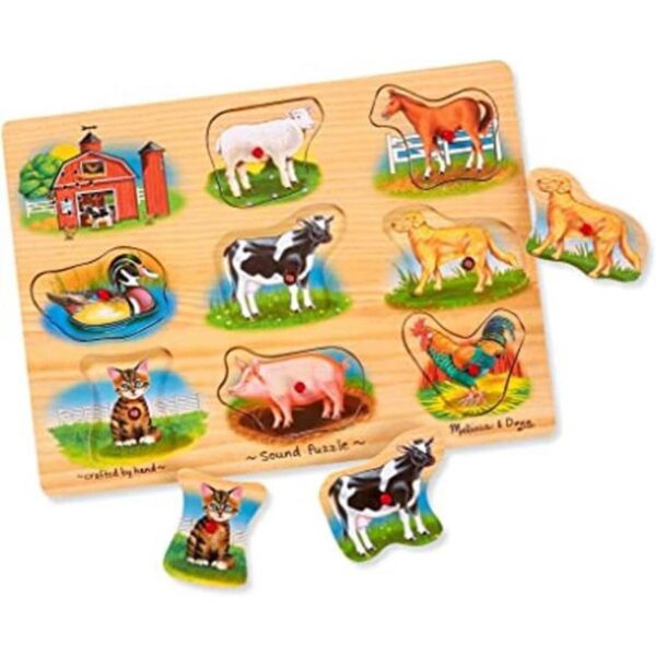 Rompecabezas de granja con sonido de Melissa Doug_1