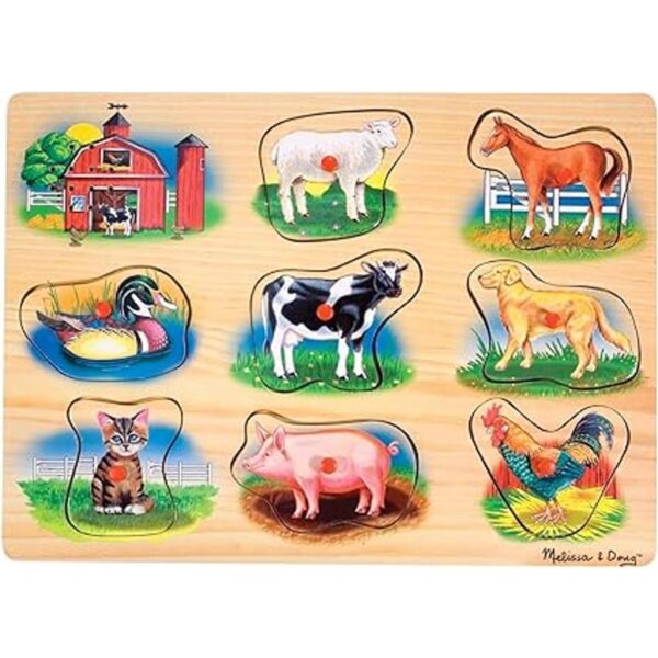 Rompecabezas de granja con sonido de Melissa Doug_4