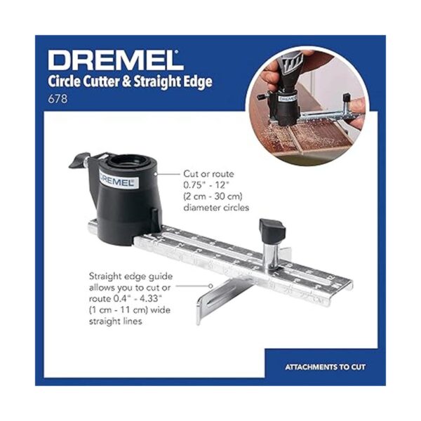 Dremel 67801 Cortador de círculos y guía de borde recto