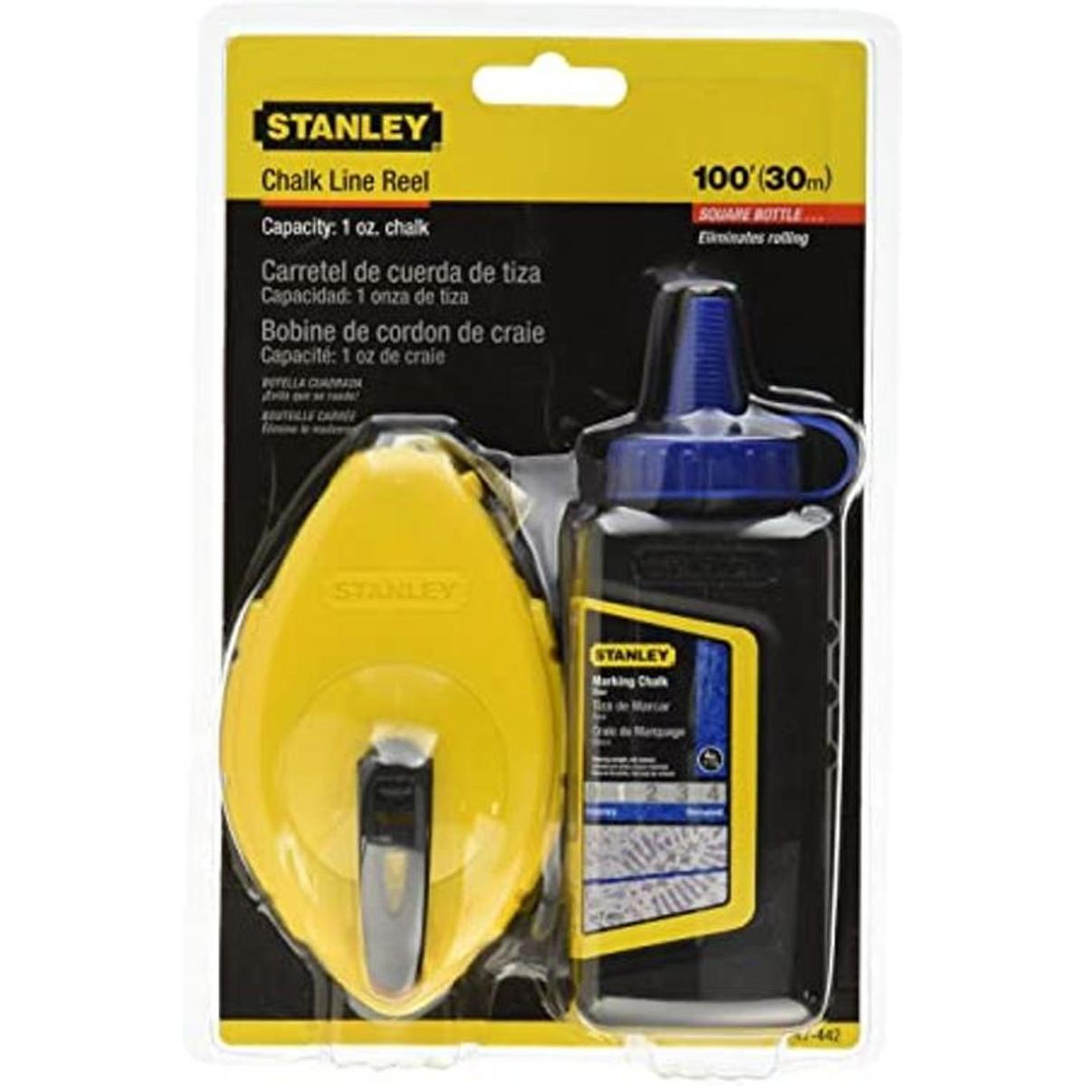 STANLEY Línea de tiza carrete con tiza azul 47442